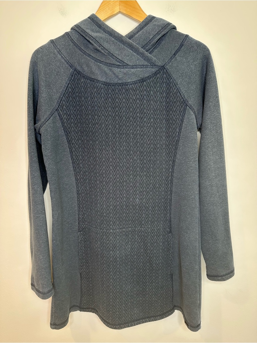 Prana Daily Tunic Hooded Tunic Dress in Charcoal Gray EUC Medium - Picture 2 of 7